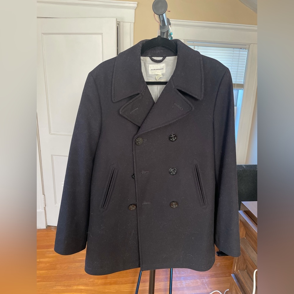 Club Monaco Navy Peacoat — Med